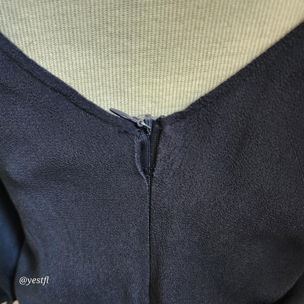 Ba&sh Lilas viscose mini pleated dress LBD 1 - Picture 7 of 8